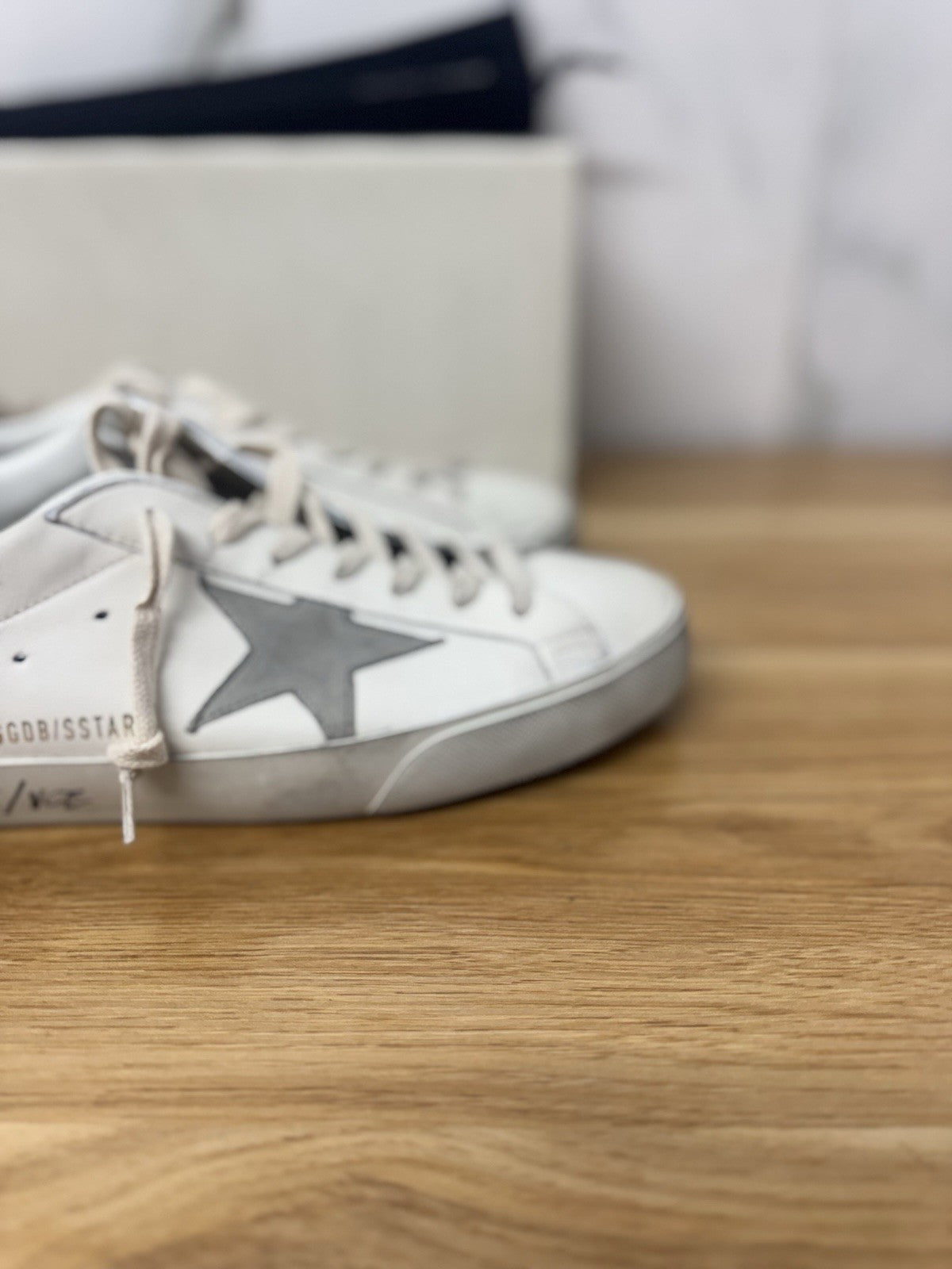 Golden Goose Super Star Bianca Ice Grey Luxury Golden Goose Uomo 42