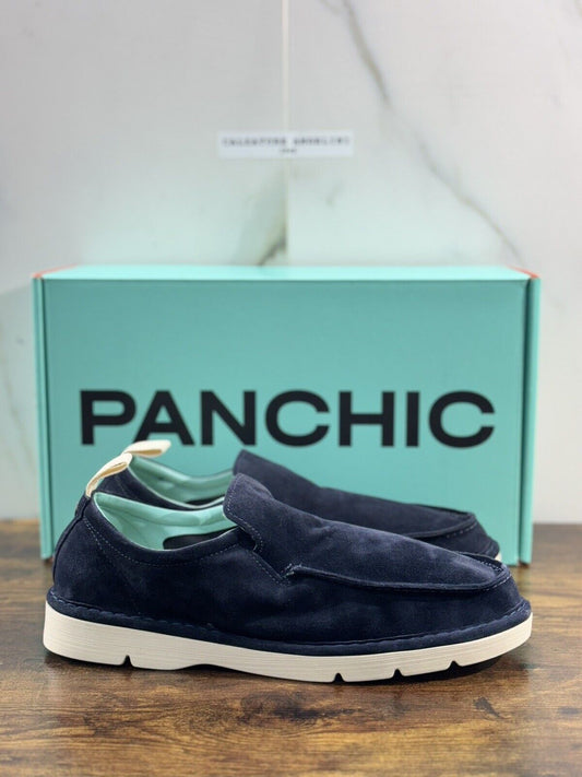 Panchic Scarpa Uomo Slip On Suede Blu Extra Light 41