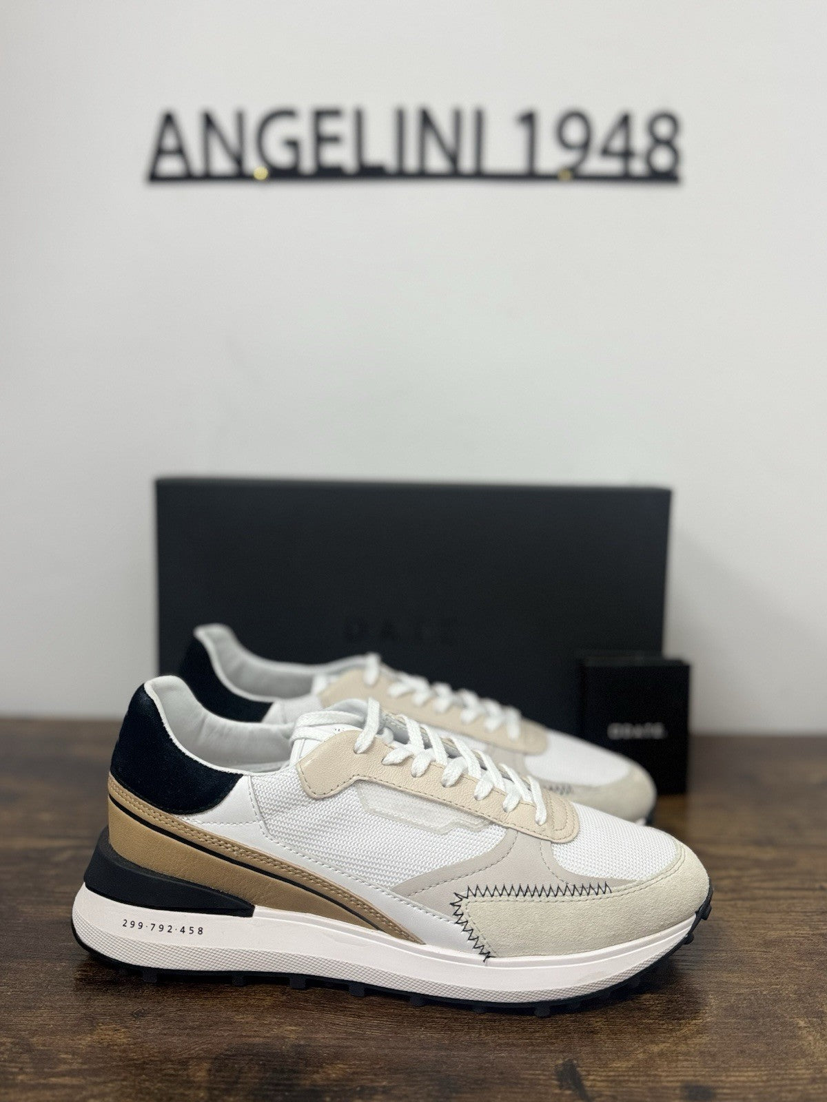 D.a.t.e. Lampo Dragon  Sneaker Pelle Bianca Cuoio Casual Uomo 39