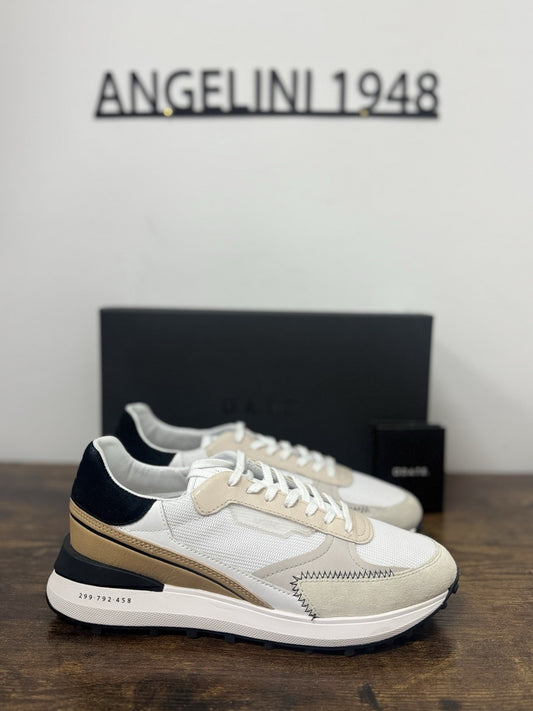 D.a.t.e. Lampo Dragon  Sneaker Pelle Bianca Cuoio Casual Uomo 39