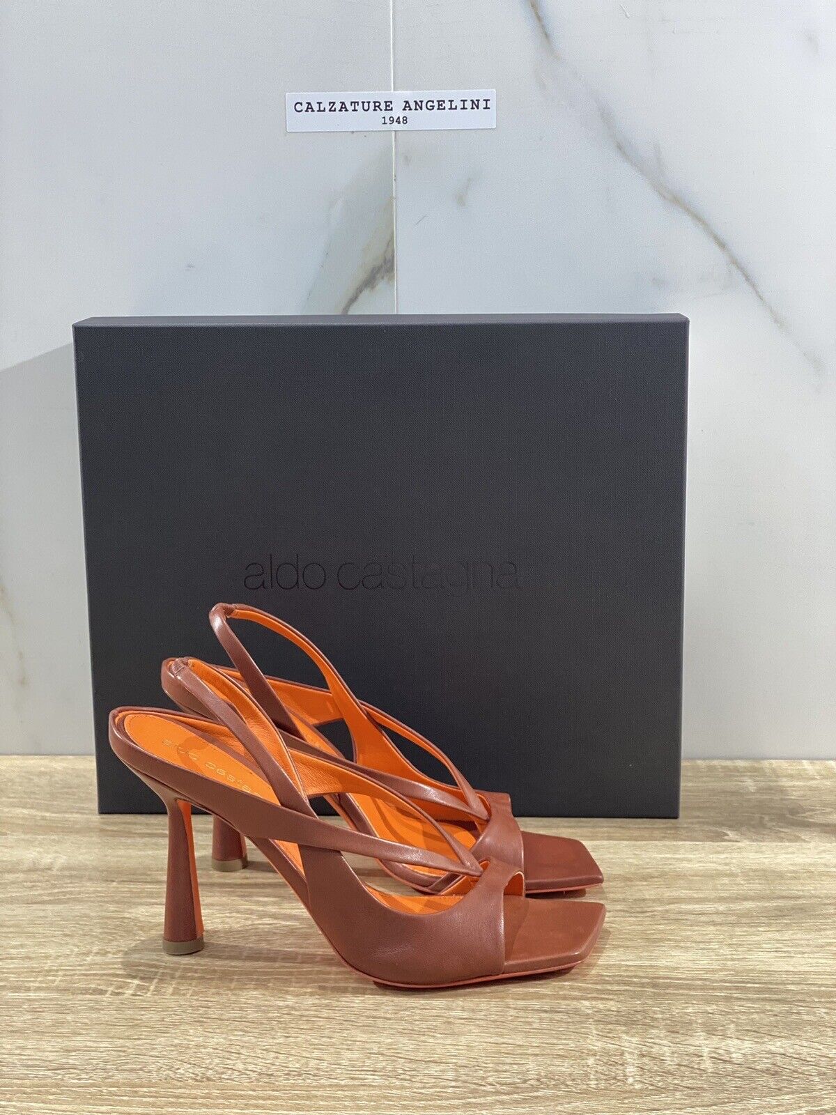 Aldo Castagna Sandalo Donna Lea In Pelle Antik Rose’ Con Tacco Luxury Sandal 41