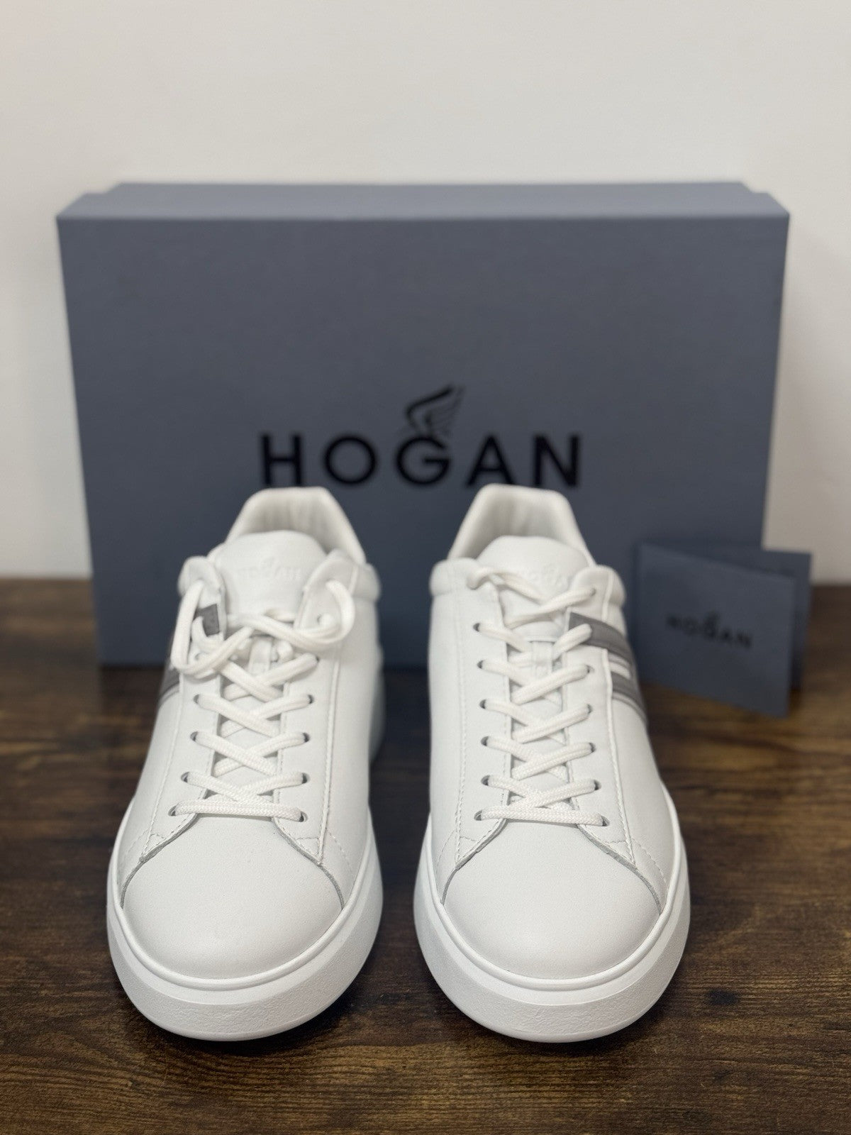 Hogan H580 uomo sneaker Pelle Bianco  memory foam Luxury Hogan Men Shoes 44