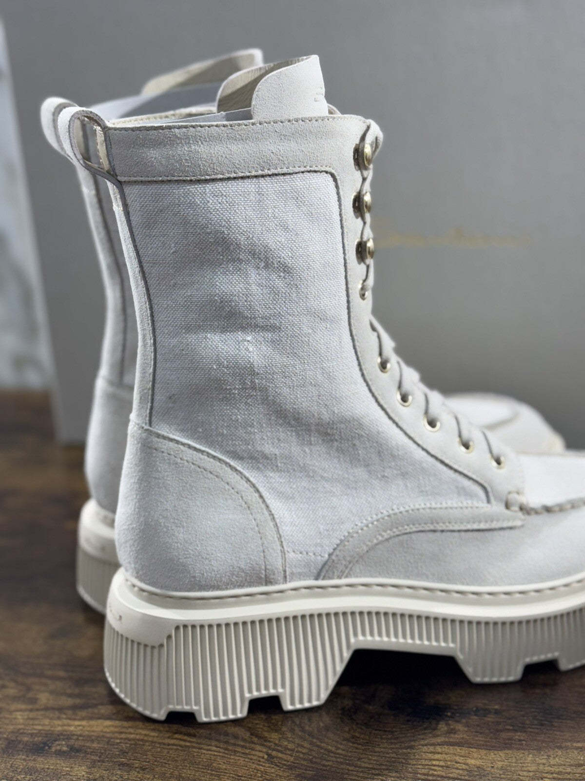 Santoni Combat Boot Donna Pelle Suede Casual Luxury Boot Woman Santoni 40