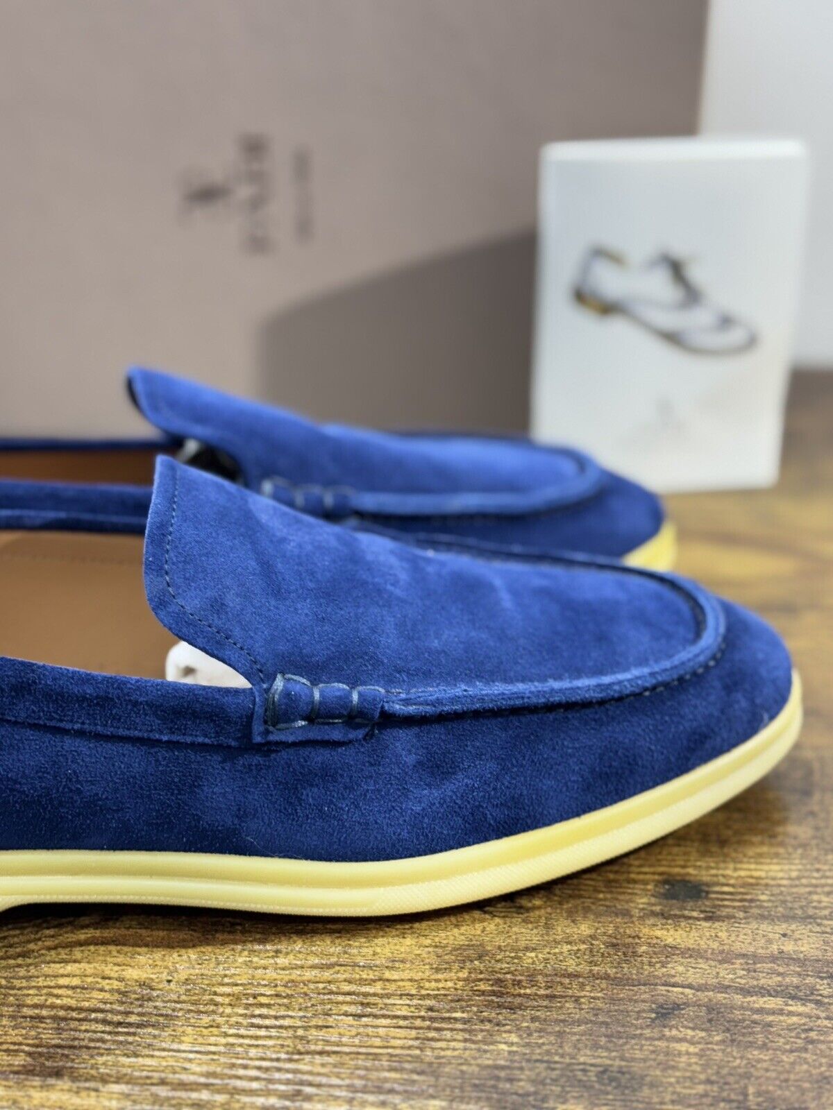 Fabi Mocassino  Uomo Suede Blu    Handmade Fabi Luxury  Loafer Summer Walk 42