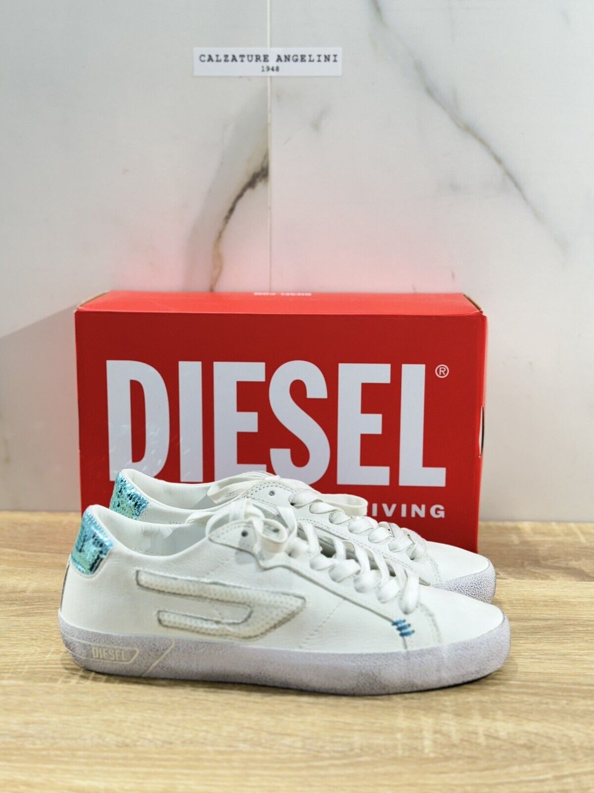 Diesel Sneaker Donna Leroji Low X Casual Pelle Bianca  Extra Light 38