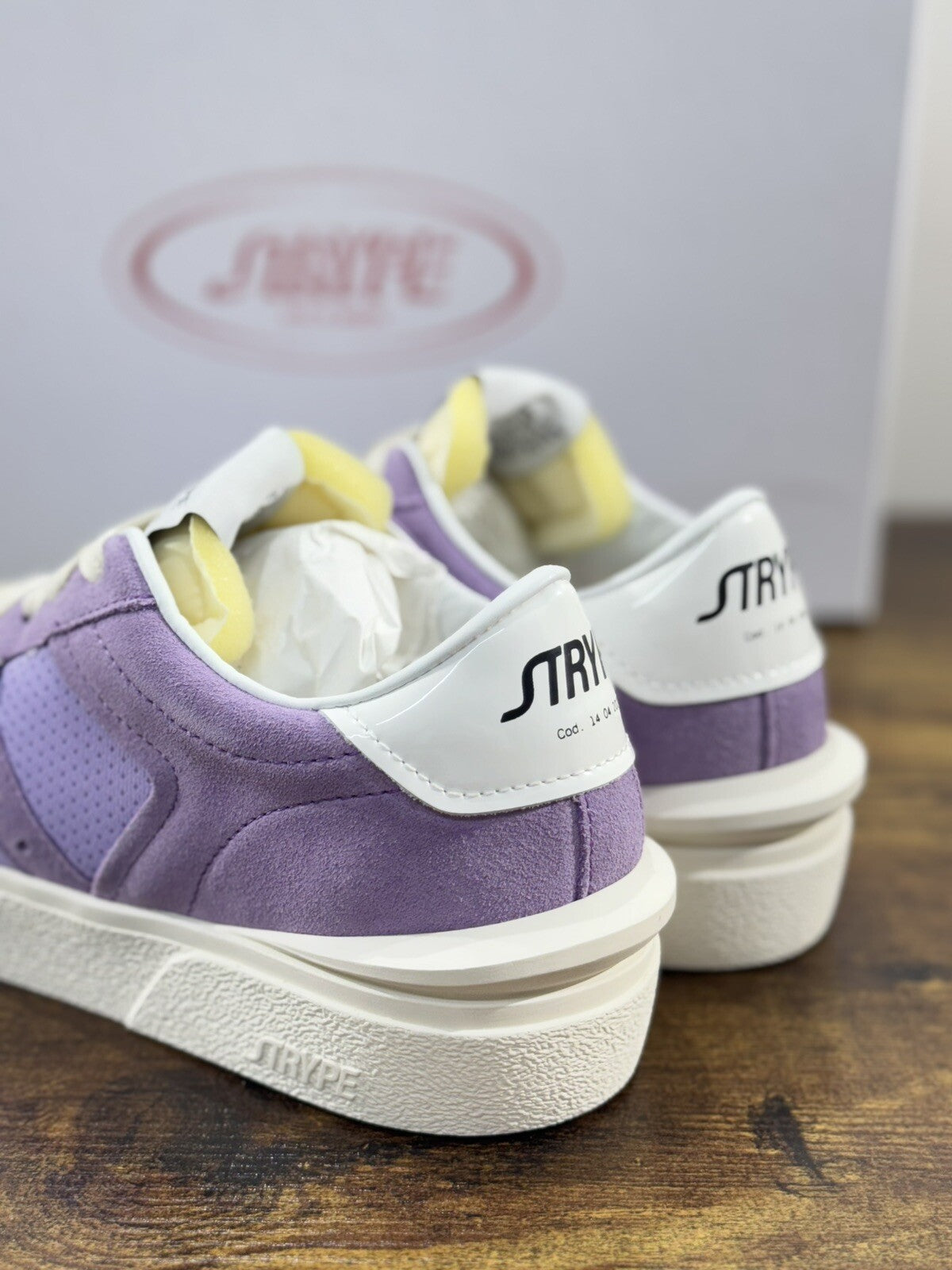 Strype Sneaker Donna  Low Top Pelle  Suede Lilla   Casual Woman Shoes 41