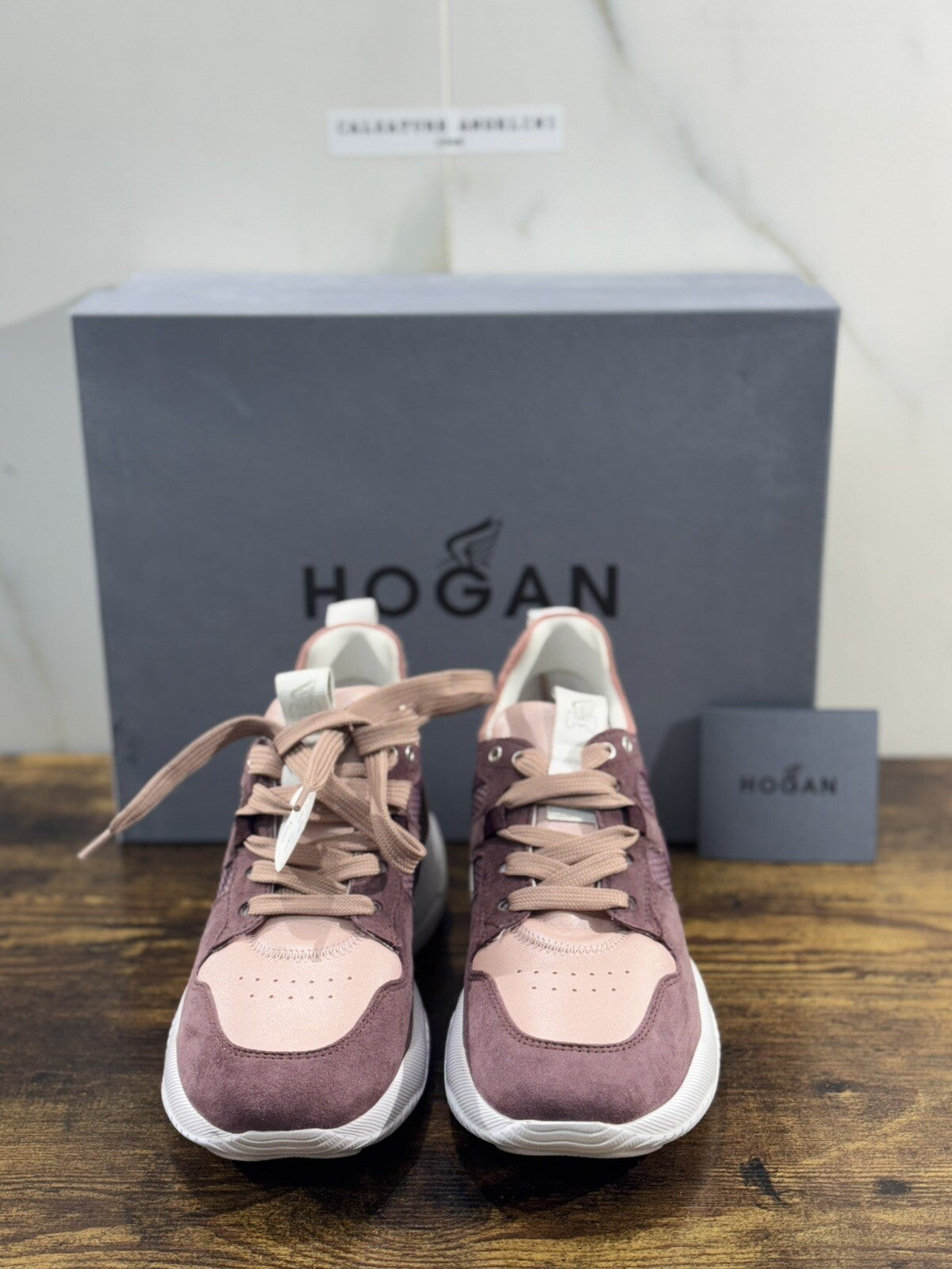 Hogan Interaction Slip On sneaker Donna  extra light  Light Pink   pelle 37.5