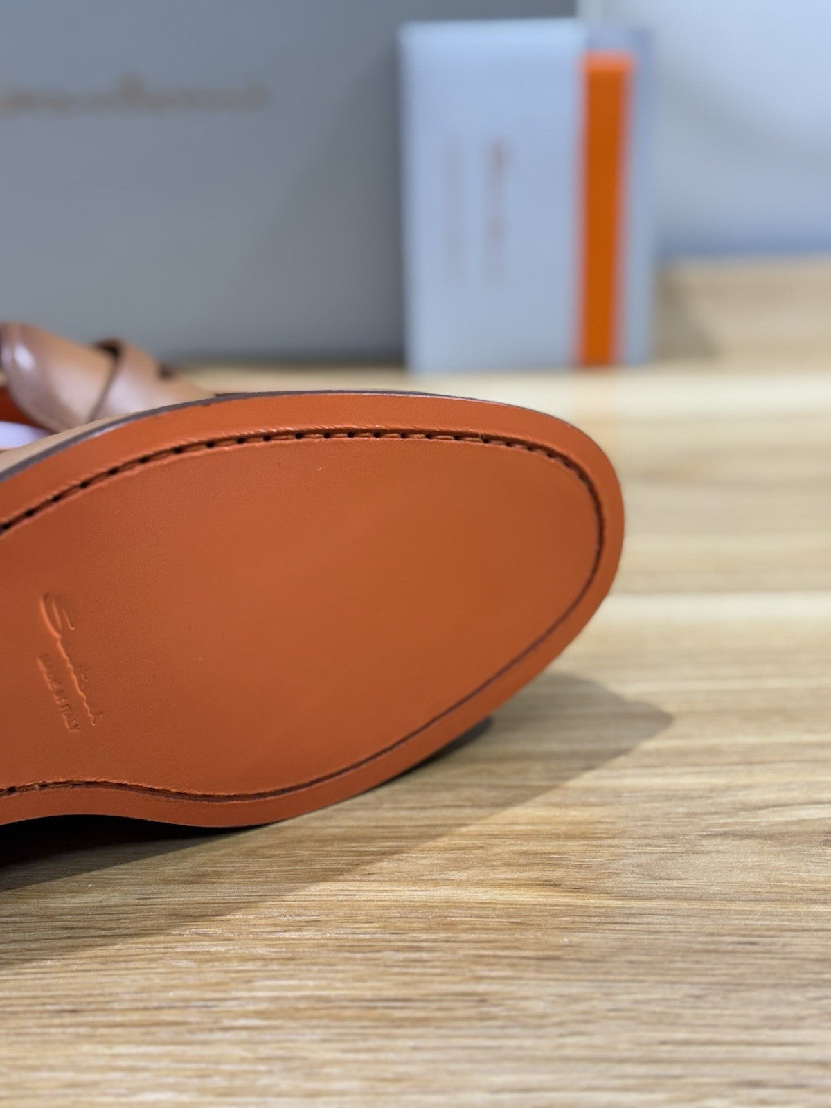 Santoni Mocassino Pelle Cuoio Luxury Santoni Scarpa Donna 36 