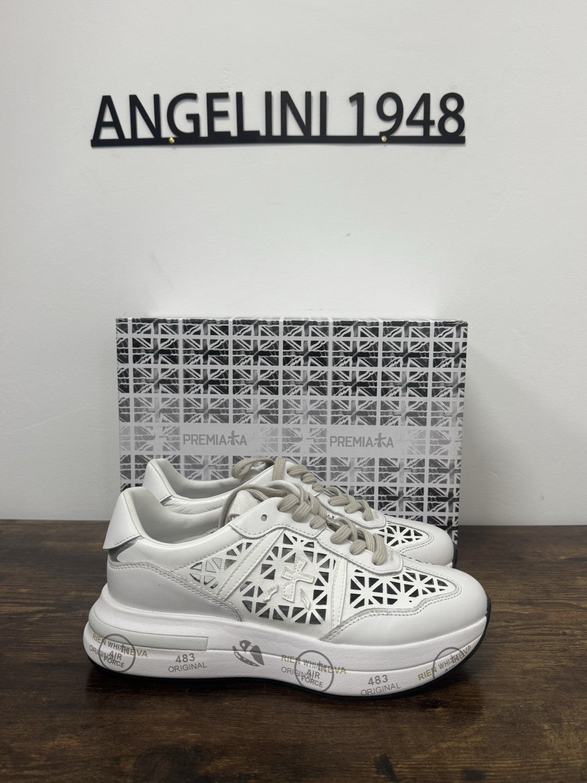 Premiata Cassie  Sneaker Pelle Bianca Traforata  Casual Premiata Donna 39