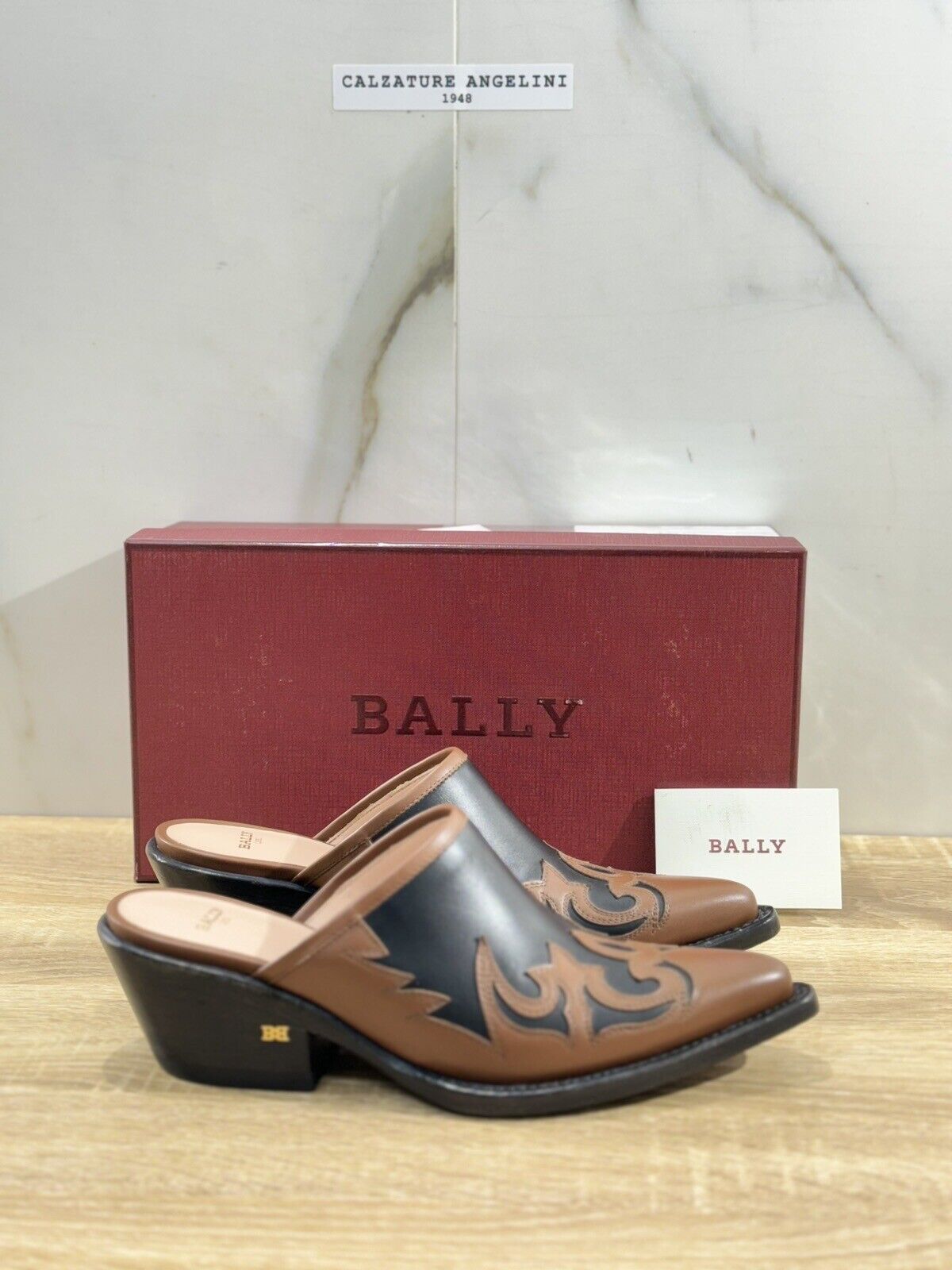 Bally Sabot  Donna Teril Pelle Cuoio  Luxury Woman Bally Mules 36