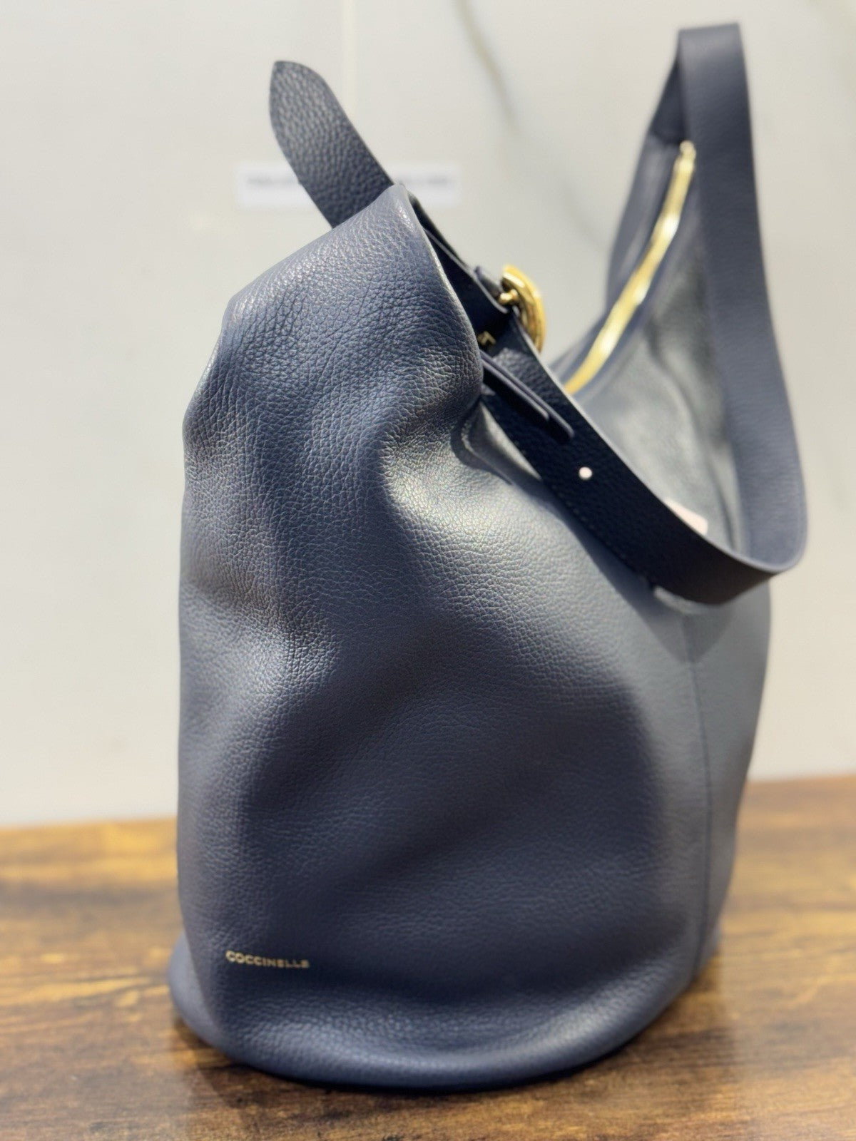 Coccinelle Borsa Pelle Blu C Easy 100% Pelle Made In Italy Donna
