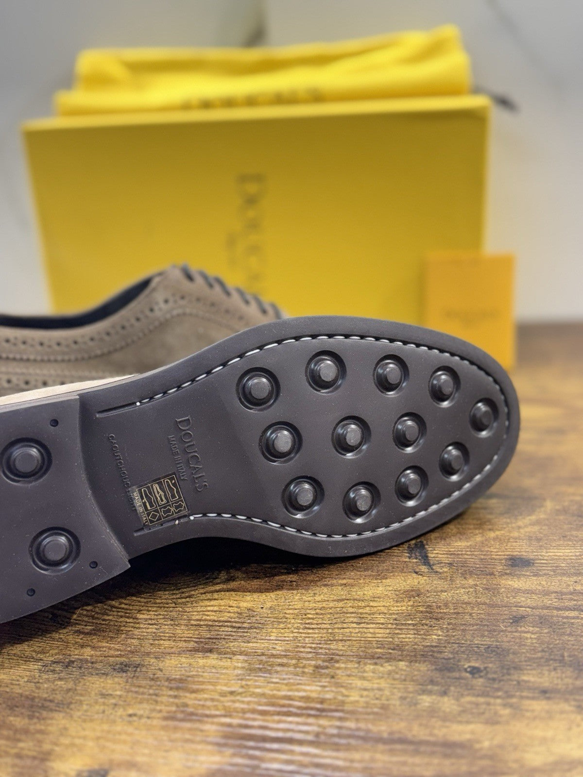 Doucal’s Derby Brogue Uomo Suede Cacao Luxury Men Doucal’s Shoe 42.5