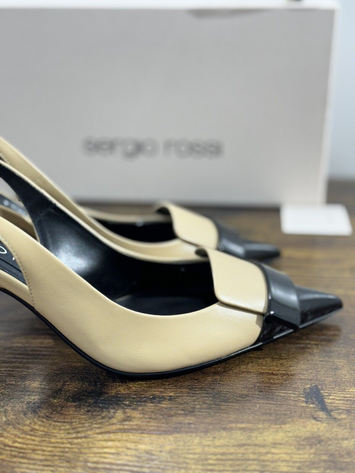 Sergio Rossi Slingback Donna Pelle Nero Skin Luxury Sergio Rossi Woman Shoe 38