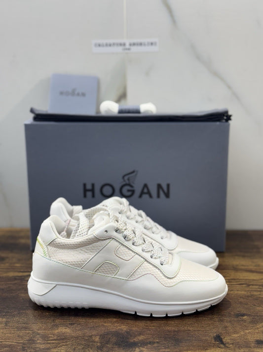 Hogan Interactive 3 Sneaker Pelle Bianca Multicolor  Casual Hogan Donna 38.5