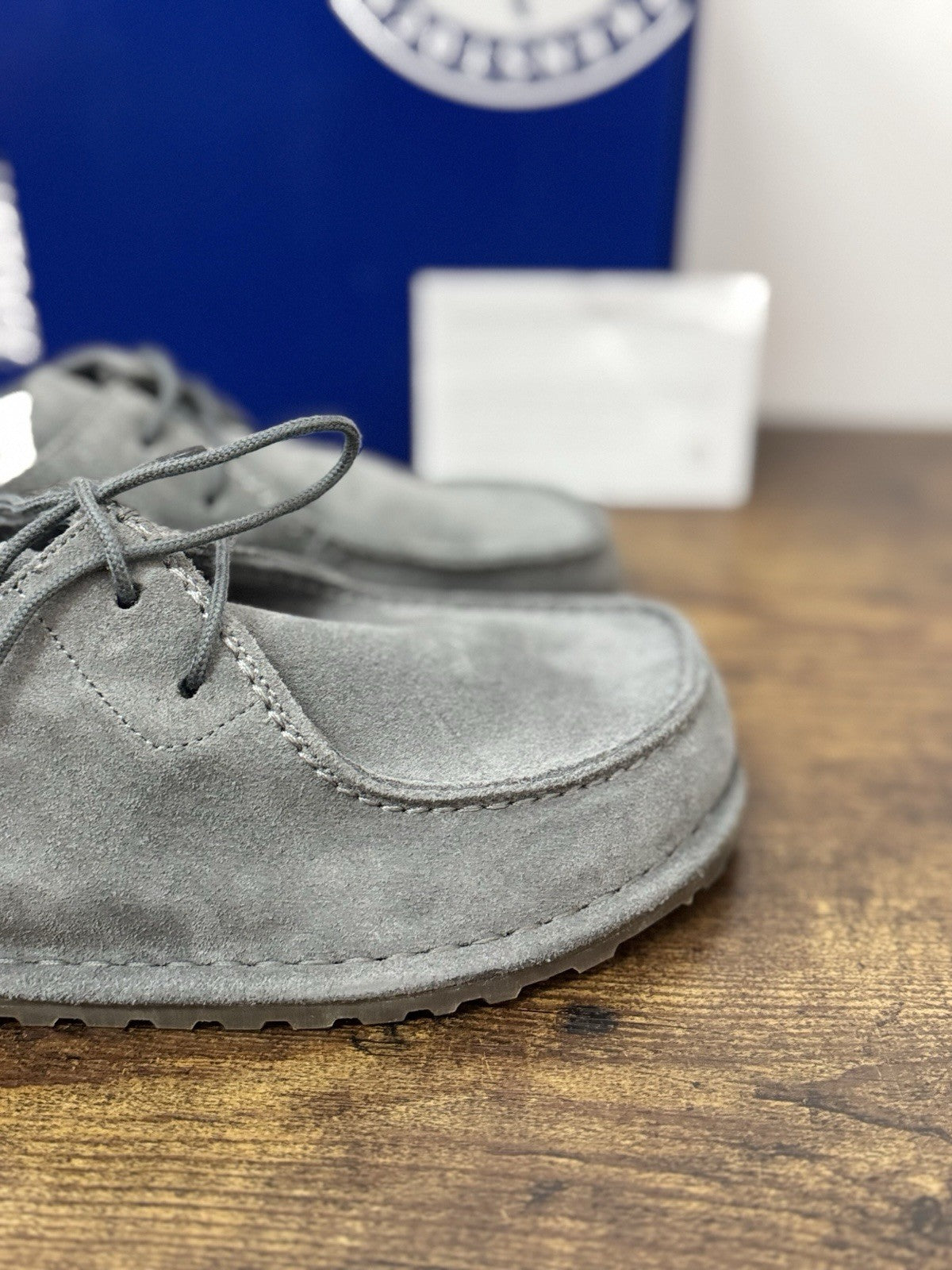 Birkenstock Utti Lace Suede Basalt Grey Scarpa Uomo 41