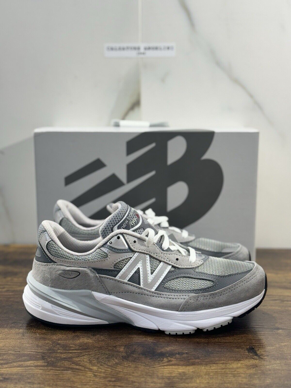 New Balance Sneakers 990 Made in USA Limited Edition Grey Suede 45