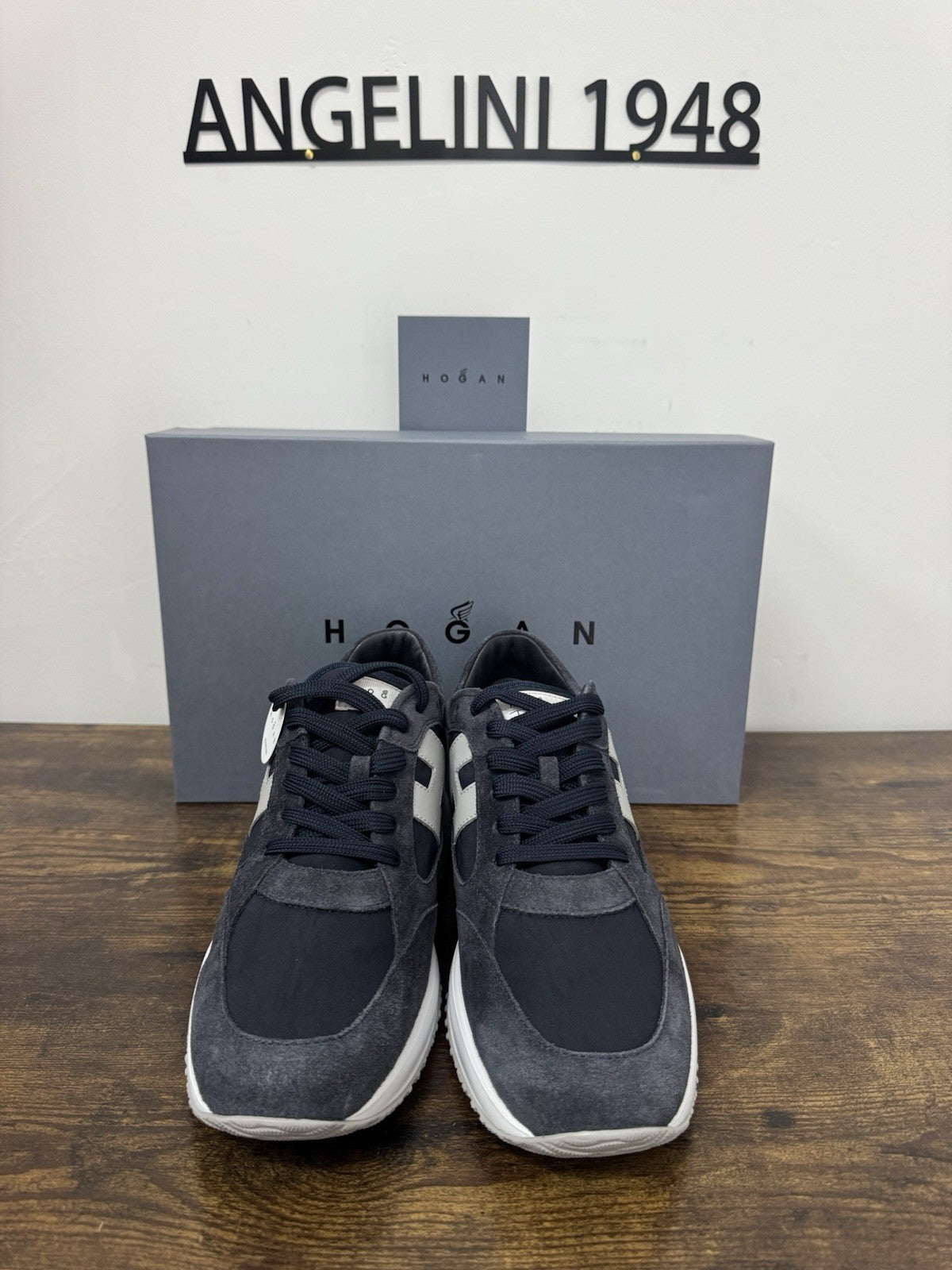 Hogan Interactive   sneaker Pelle Blu   memory foam Luxury Hogan  Uomo 40