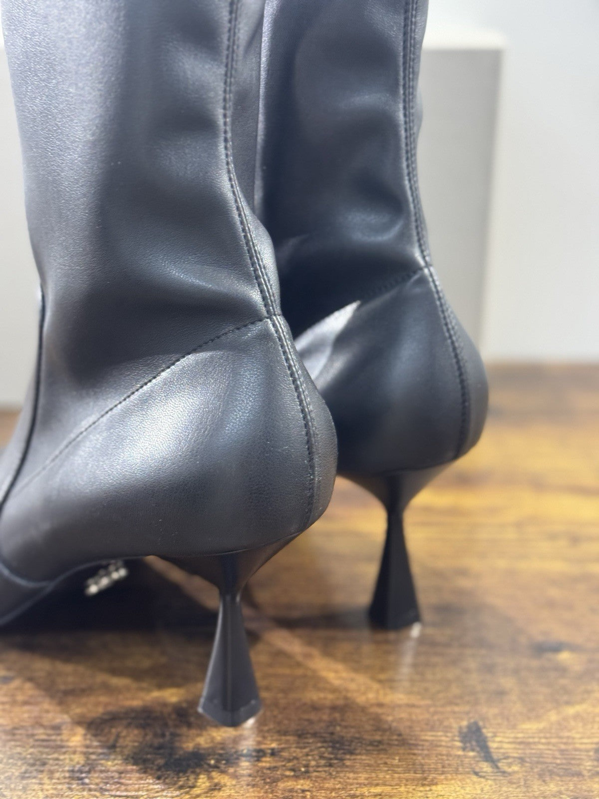 Sergio Levantesi Stivaletto  Pelle NeroCon Tacco   Luxury Made In Italy Donna 41