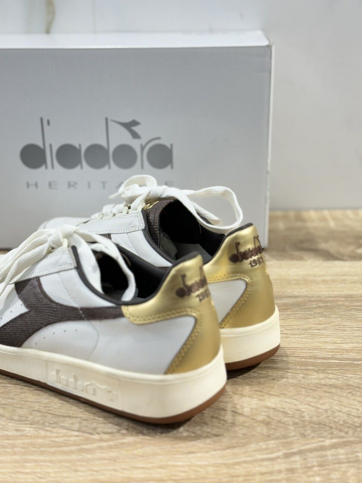 Diadora Heritage Sneaker Uomo B.Elite S L Pelle  Bianca Sneaker 40