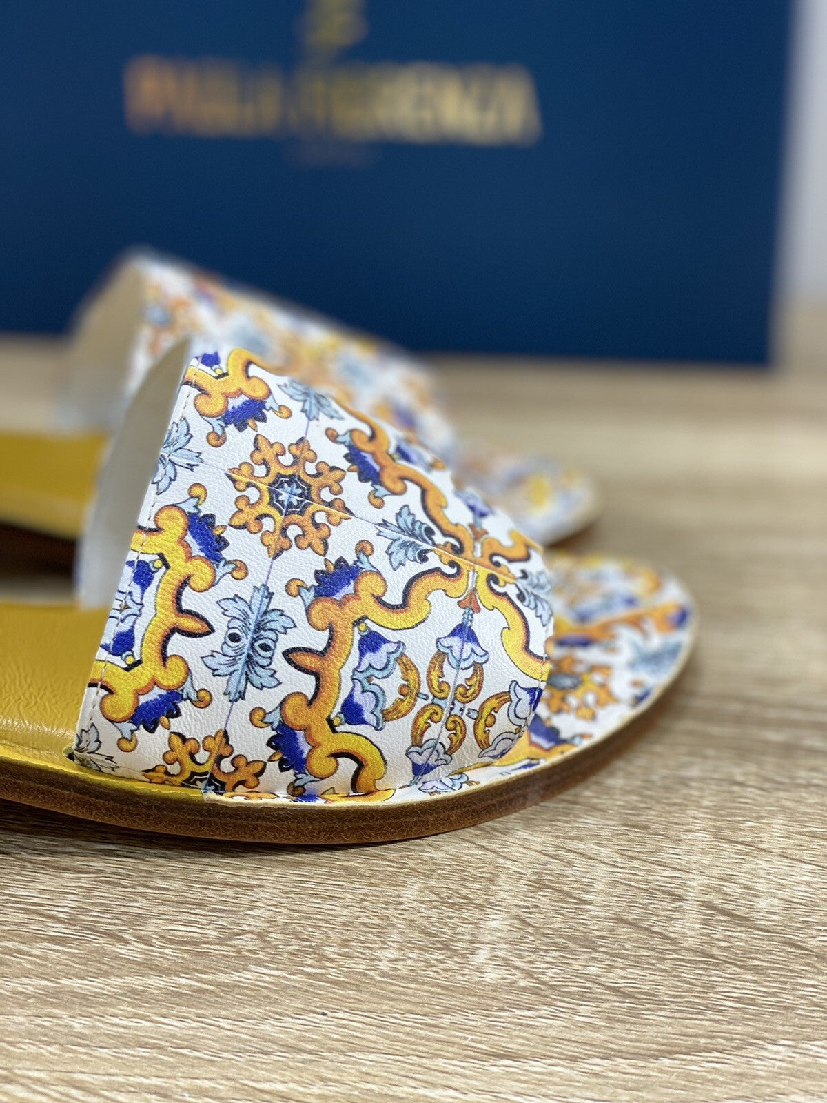 Paola Fiorenza Capri Sandalo Donna Maiolica Giallo Fatte A Mano 37