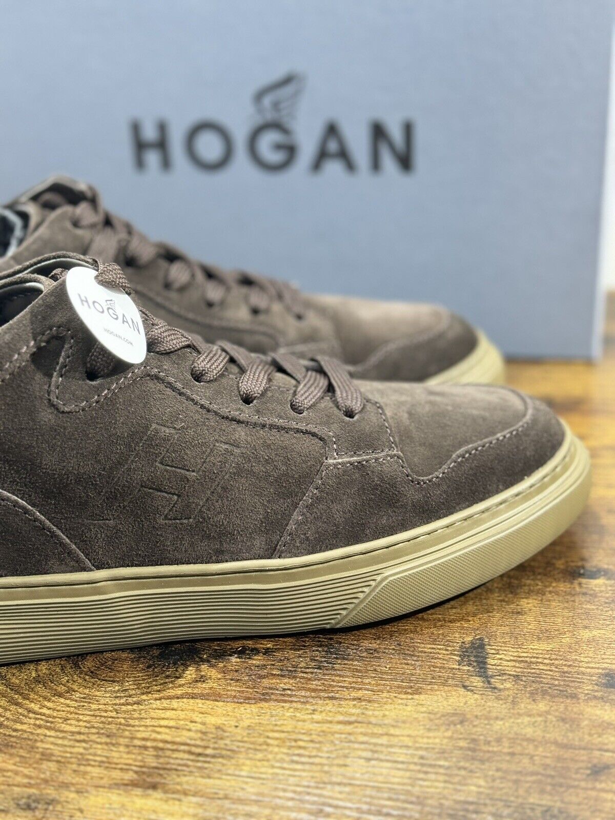 Hogan H365 Sneaker Uomo Suede Ebano  Casual Hogan Men Shoes 42.5