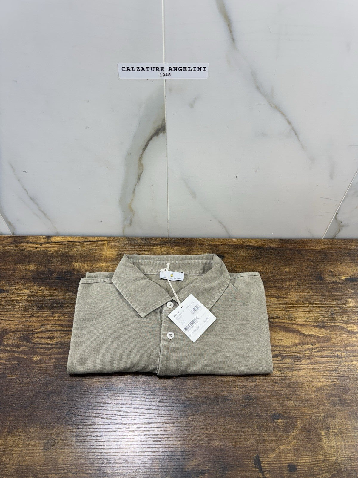 Magazzino Ricambi Polo In Piquet Tufo  Made In Italy Uomo 52