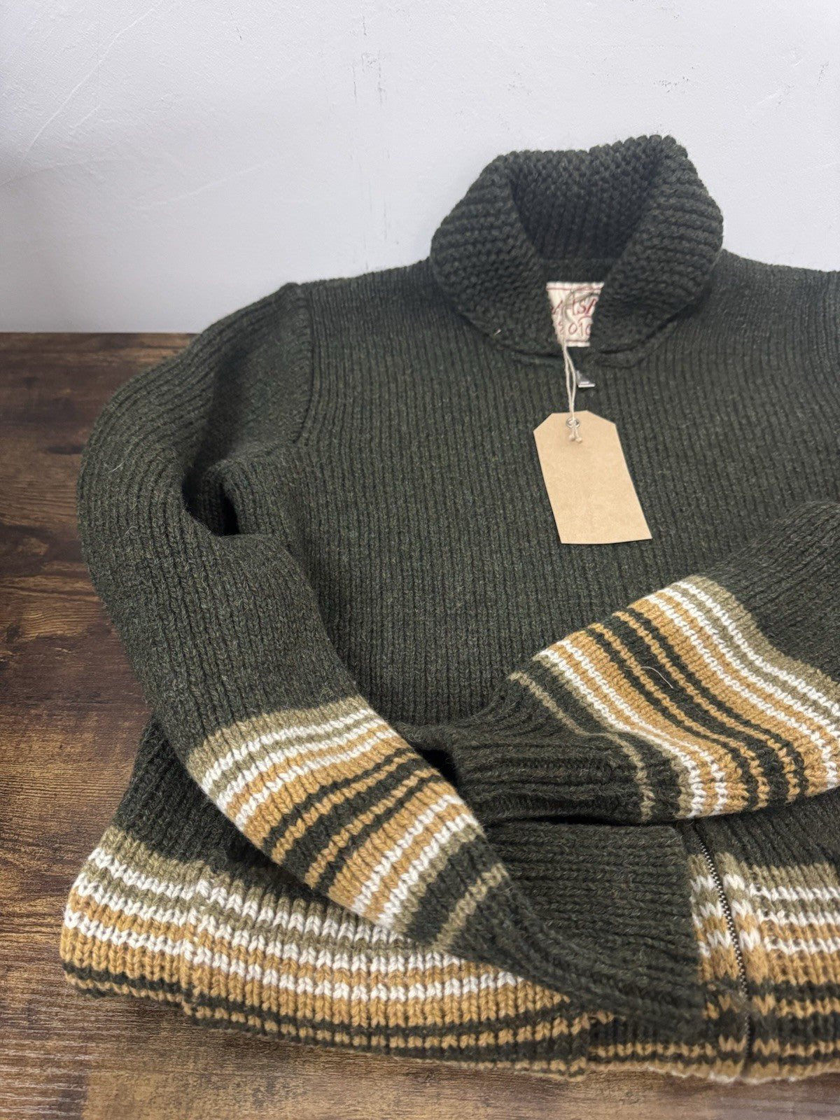 Casa Isaac Maglia Folk 100% Lana Vergine Casual Uomo 48