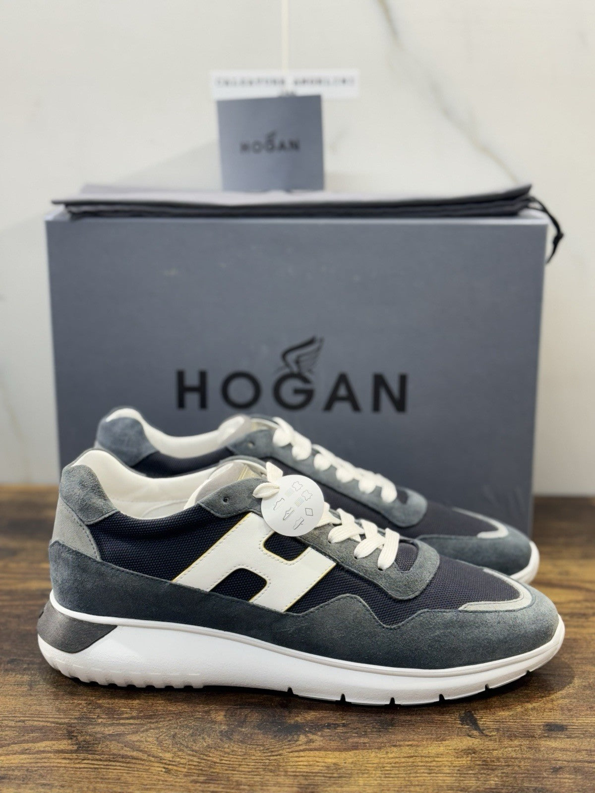 Hogan Interactive 3 Suede Blu Casual Hogan Uomo 44