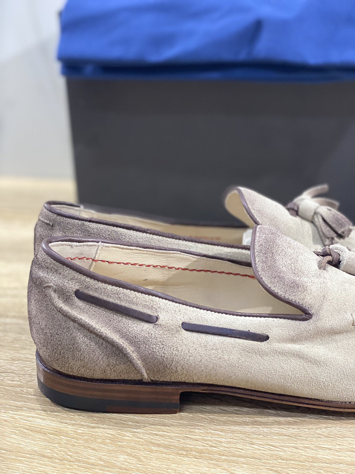 Claudio Marini Calzolaio Mocassino Uomo Suede Nappine Lux  Handmade 42.5
