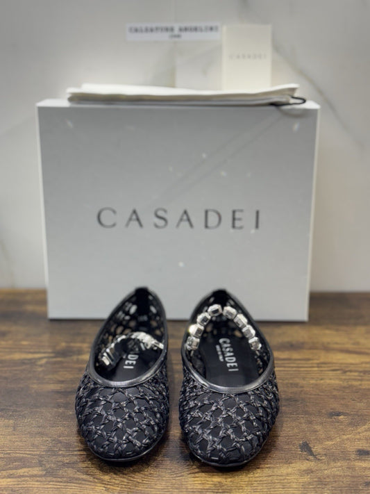 Casadei Ballerina Versilia Nero Luxury Casadei Scarpe Donna 38