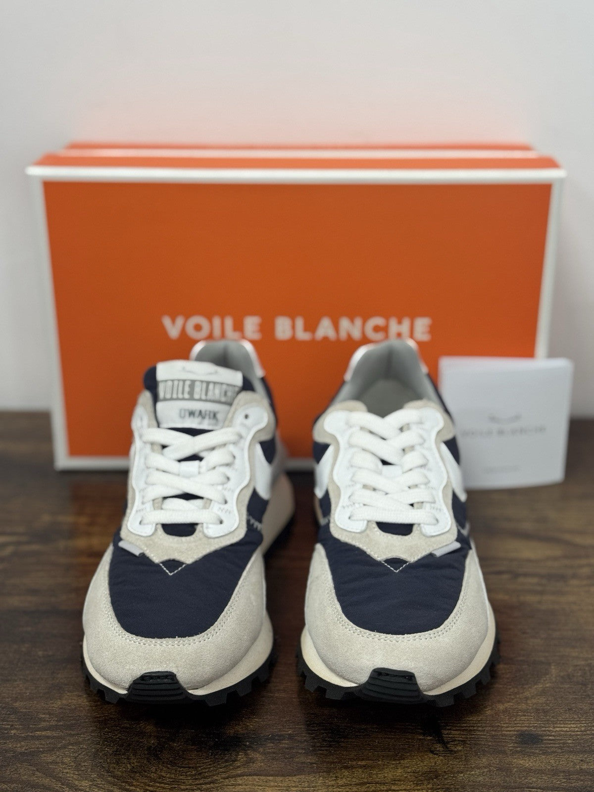 Voile Blanche Sneaker Owark  Pelle Bianca Blu  Casual Uomo 39