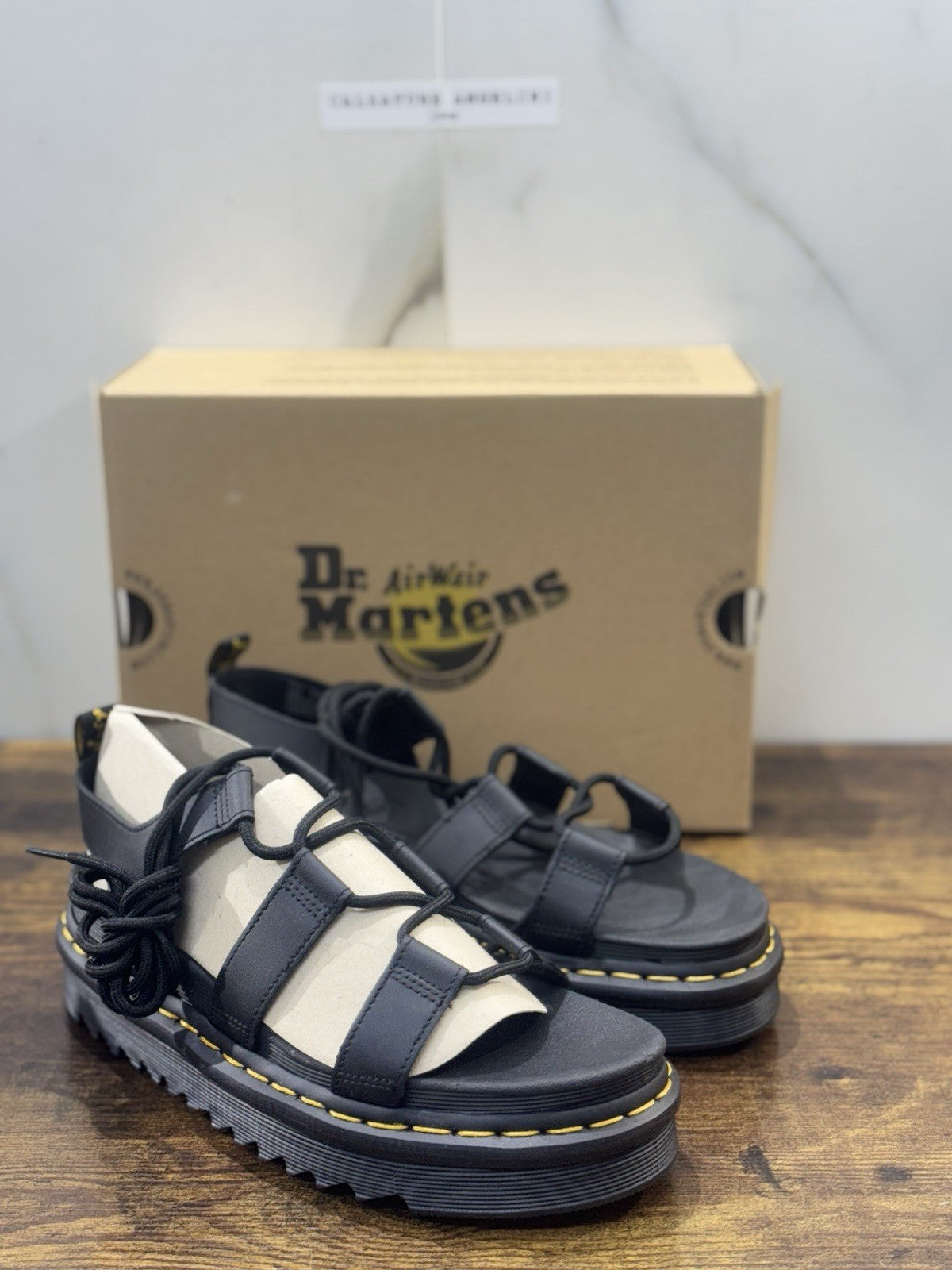 Dr Martens Sandalo Nartilla Pelle Nero Casual Dr Martens Donna 41