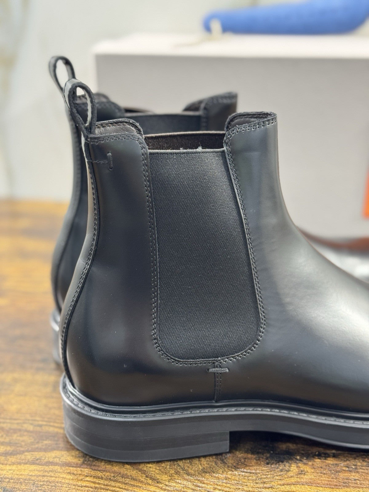 Henderson Baracco Chelsea Boot  Pelle Nero Luxury Handmade  Uomo 42.5