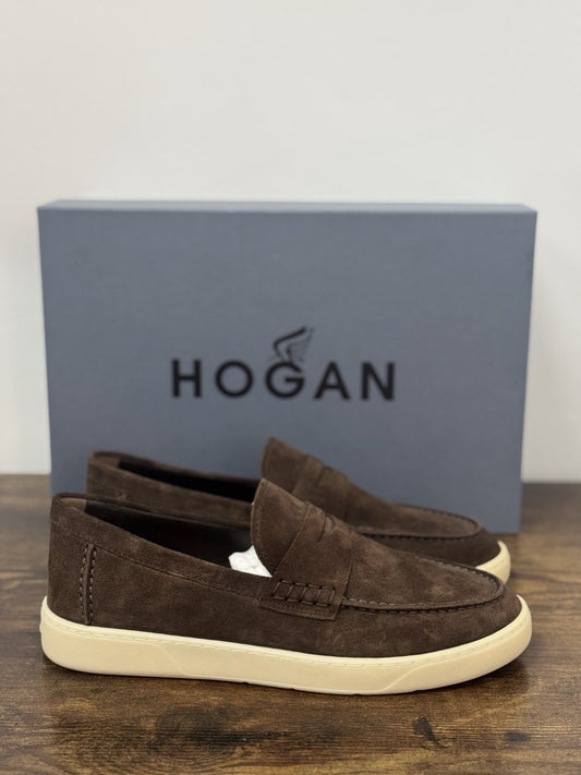 Hogan Mocassino Cool Suede Testa Moro Memory Foam Causal Hogan Uomo 40.5