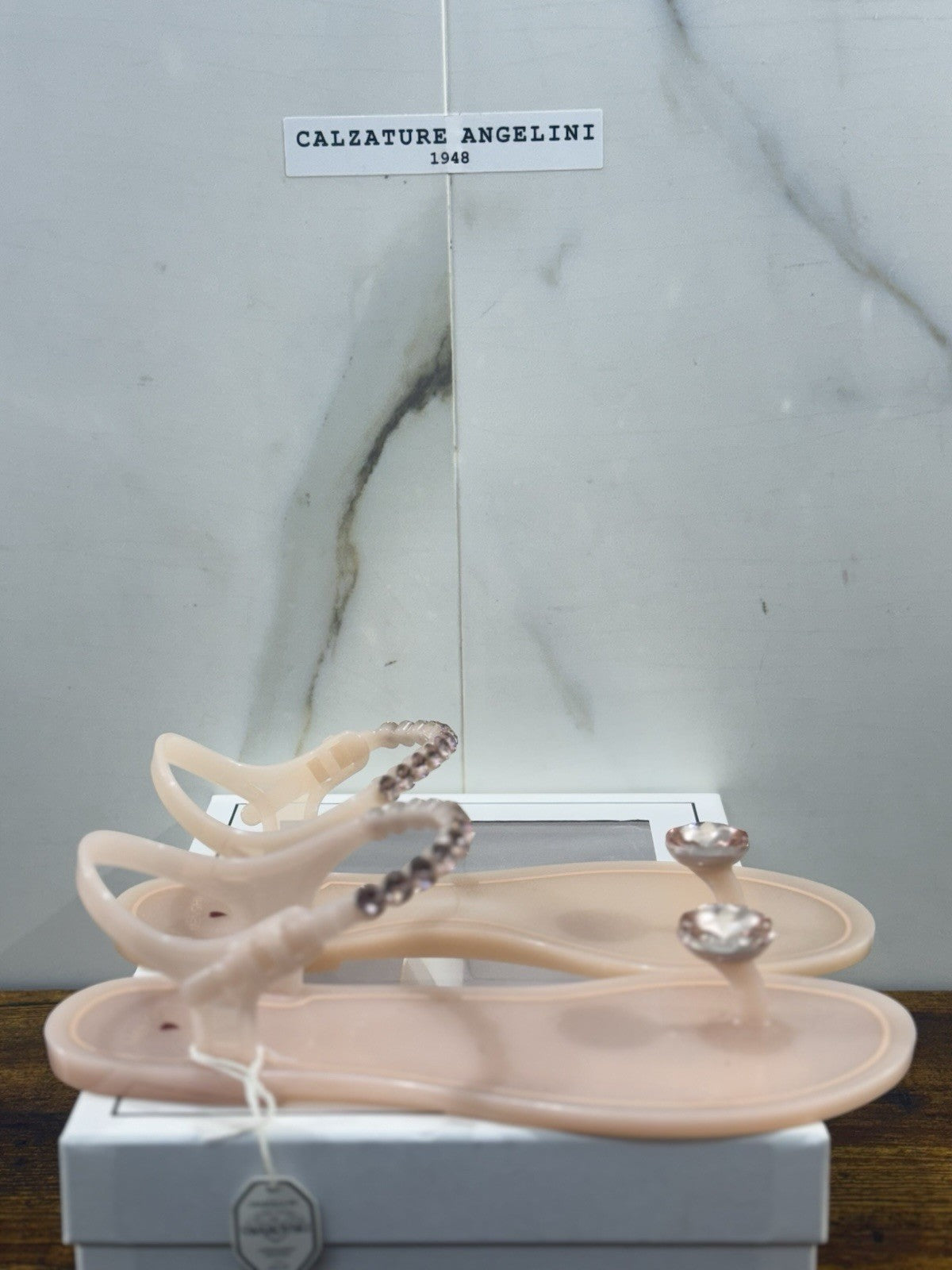 Menghi Sandalo Real Swarovski Nude    Donna 40