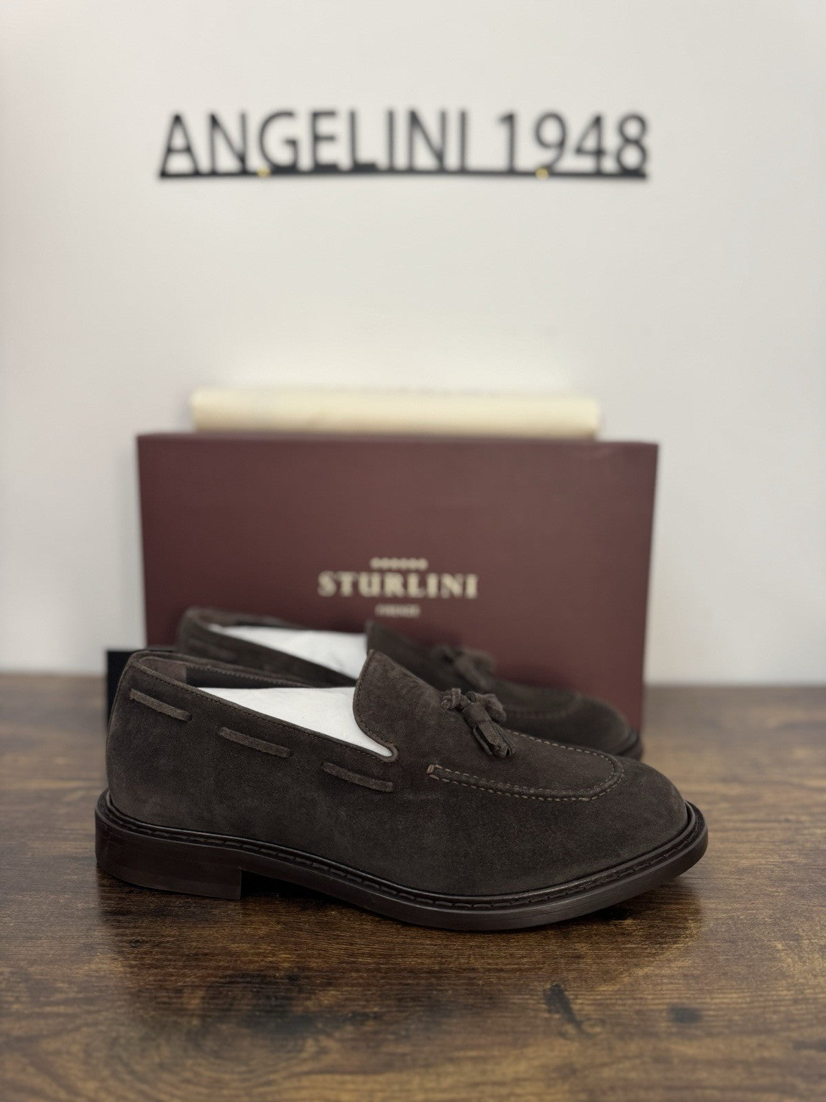 Sturlini  Mocassino Suede Marrone Tassel Loafer      Luxury Scarpa Uomo 42