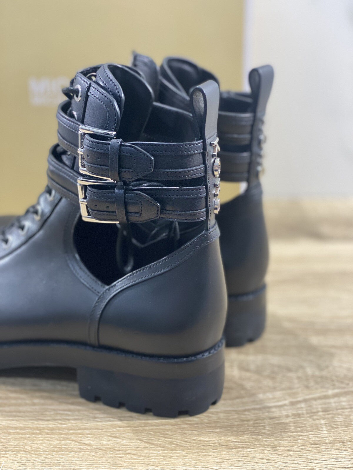 Michael Kors Bensen Bootie Pelle Nera Luxury Boot Woman 39