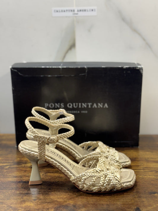 Pons Quintana Sandalo Pelle Oro Con Tacco   Casual Pons Quintana Donna 36