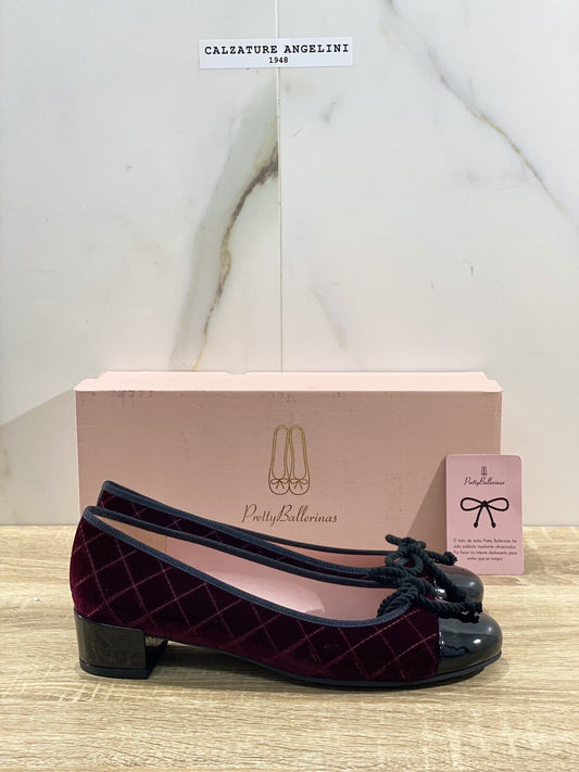 Pretty Ballerinas Scarpa Donna Lindsay Velluto Blu Casual Ballerina Donna 37