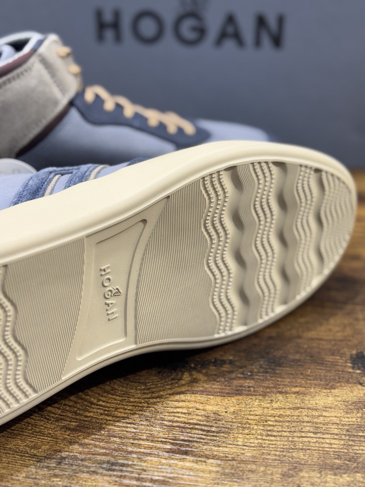 Hogan H580 High    Pelle  Blu   Memory Foam Casual Hogan   Uomo 42.5