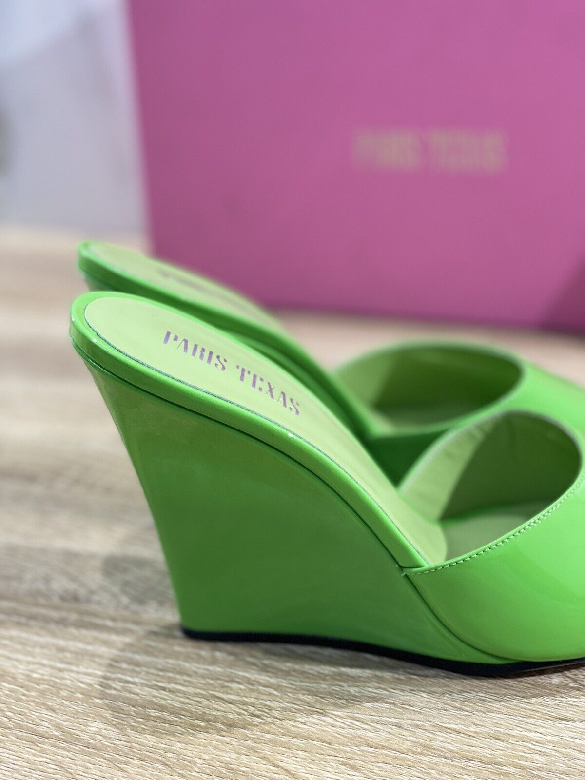 Paris Texas Wanda Wedge Pelle Verde Luxury Sandal Paris Texas Donna 38