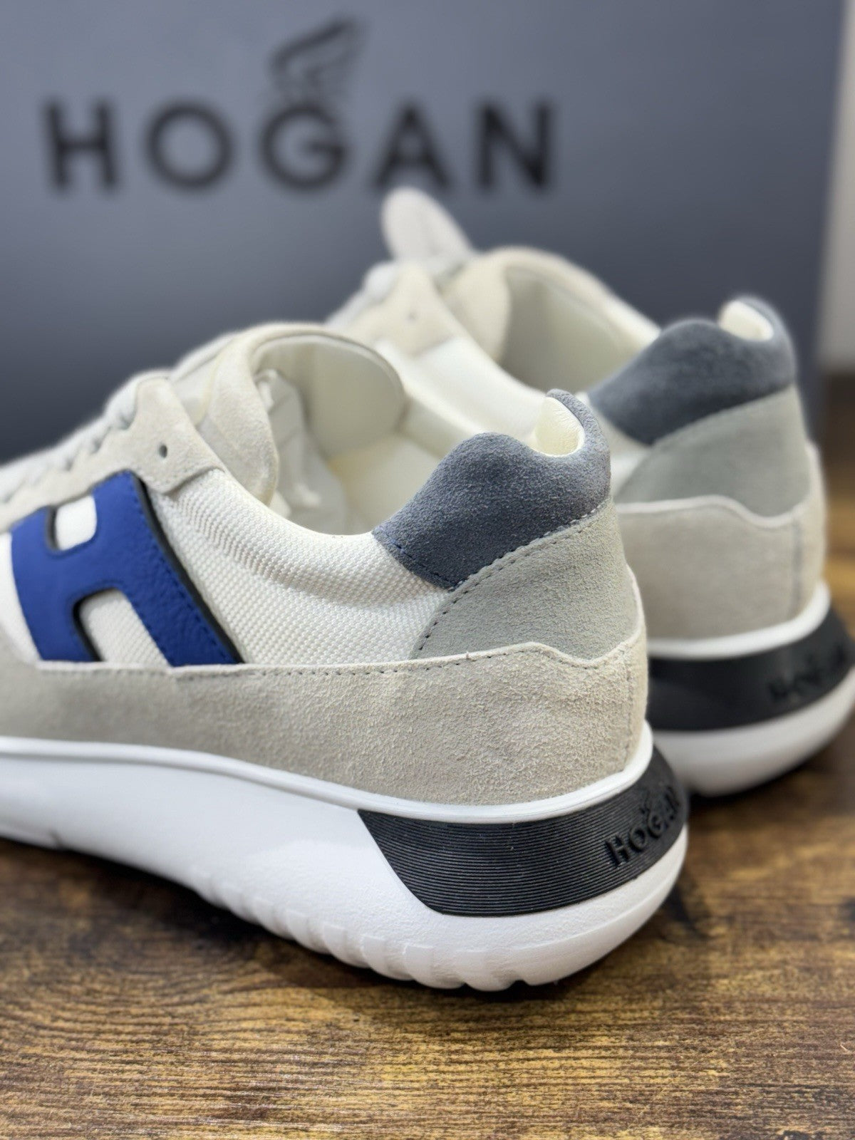 Hogan Interactive 3 Pelle Suede Ghiaccio Blu Casual Hogan Uomo 43