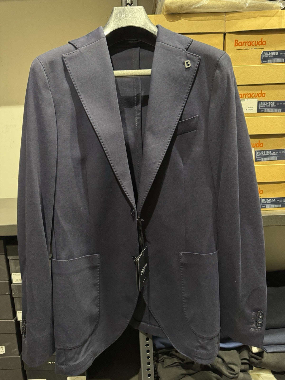 Abito Breras Milano Giacca 2 Bottoni Business  Blu Made In Italy Uomo 46