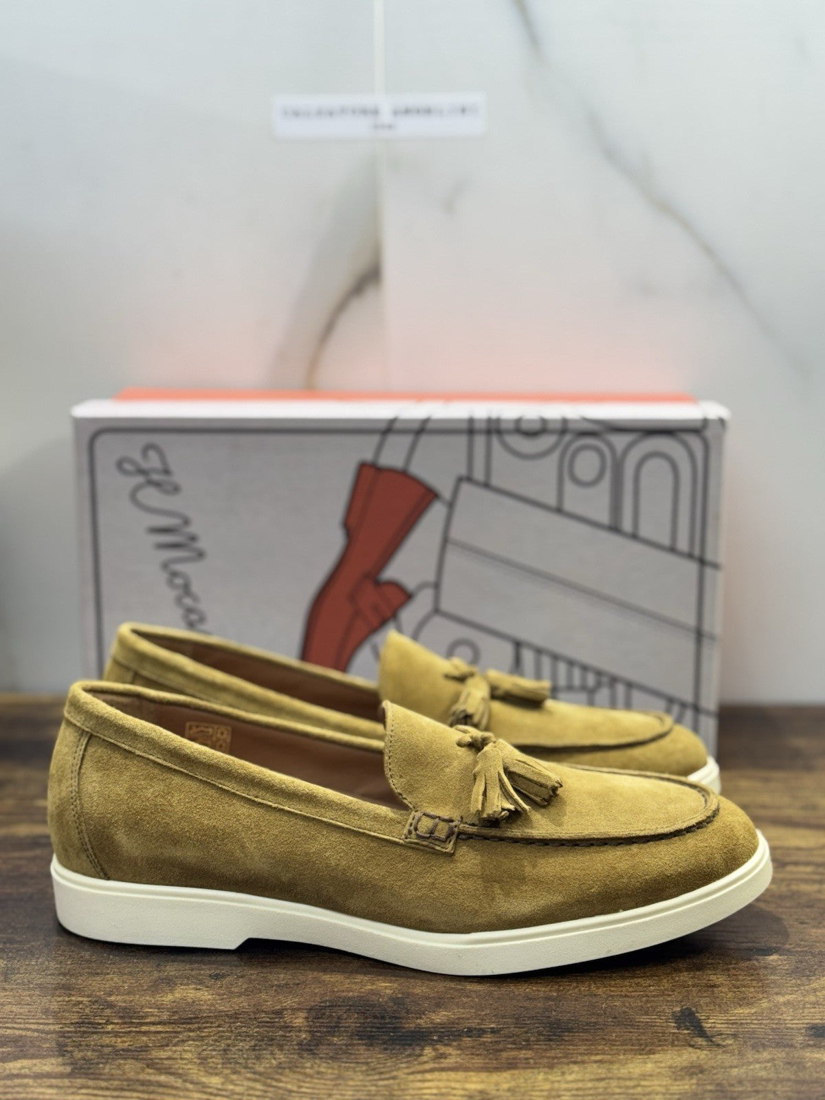 Il Mocassino Summer Walk Nappine  Pelle Suede Sabbia  Fatto In Italia Uomo 43
