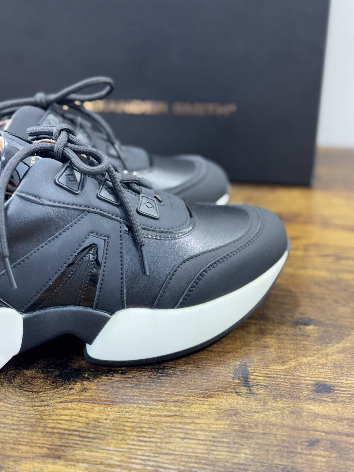 Alexander Smith London  Sneaker Donna Marble   Pelle Nero Extra Light 37