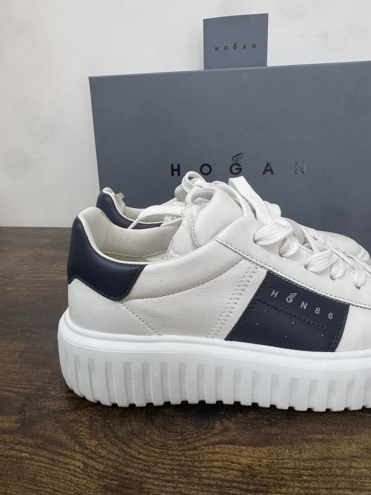 Hogan H-stripes New H Band Pelle Bianca Memory Foam Scarpa Hogan Uomo 41