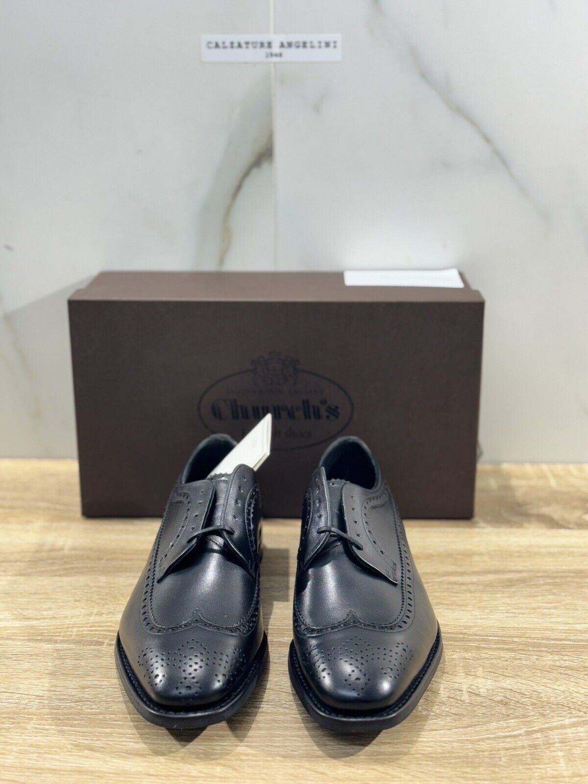 Church’s Portmore Pelle Nero  Fondo Gomma  Luxury Church’s Men Shoes 42