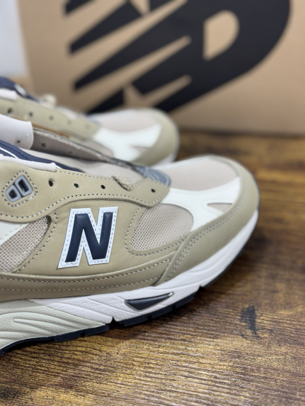 New Balance 991 Made In Uk Final Edition Pelle Khaki Icon Uomo 42.5