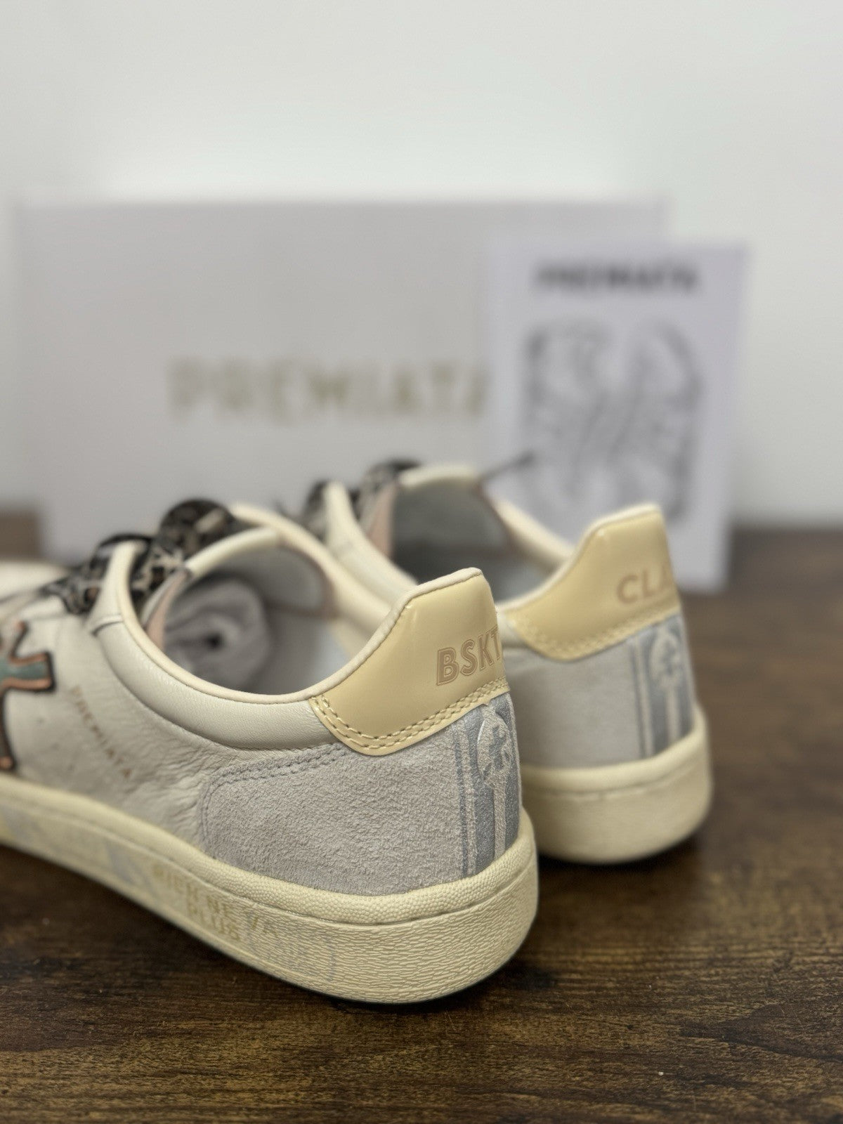 Premiata Clayd Basket Sneaker Pelle Bianca Casual Premiata Donna 41
