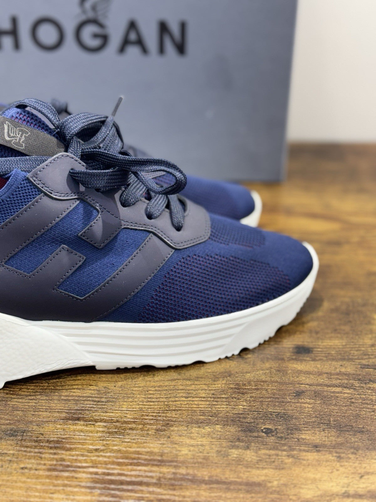 Hogan H443 Active One Memory Foam Knit  Blu Uomo 42.5